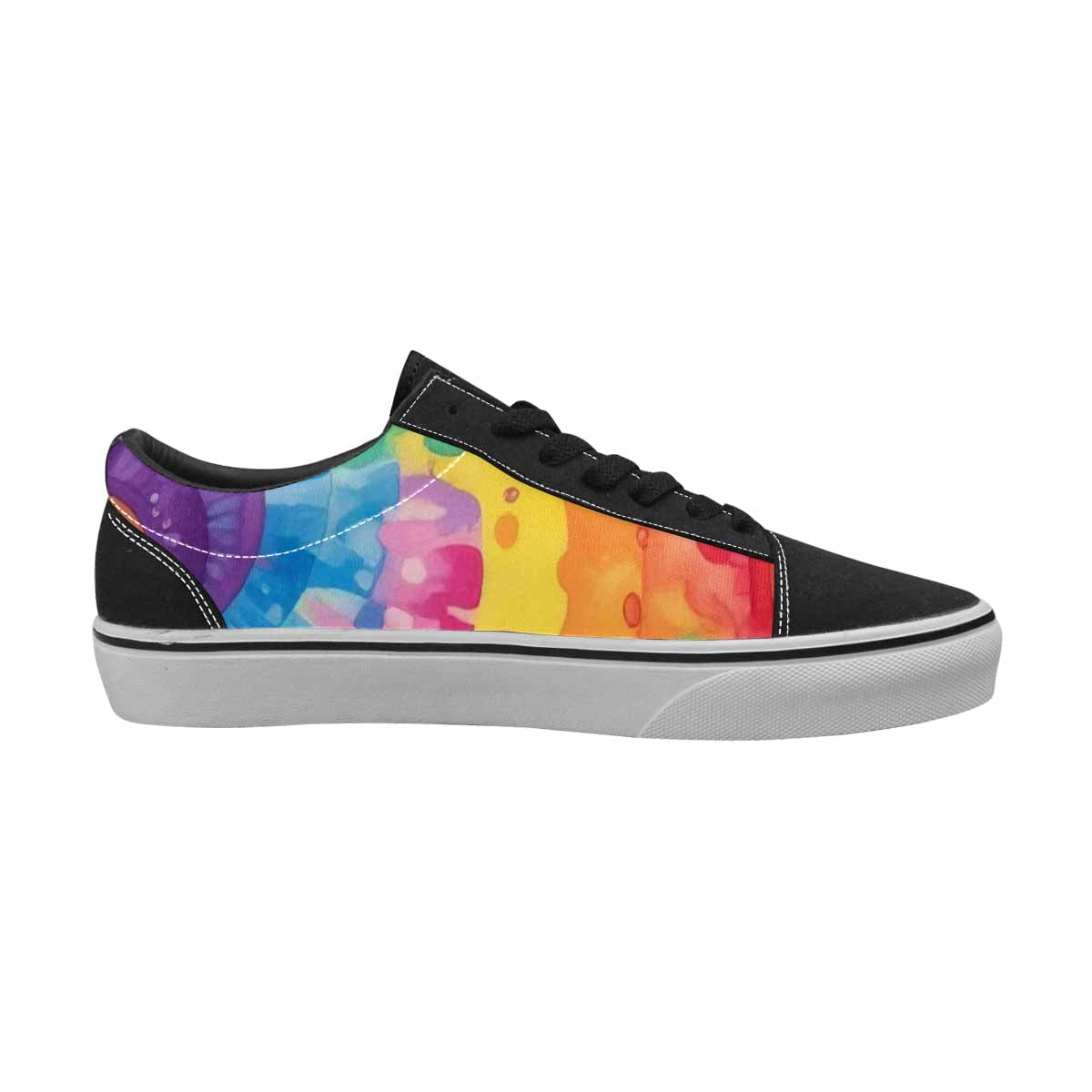 WOMEN'S Aliens  Tie Dye Lace-Up Canvas Neon Fantasy Shoes