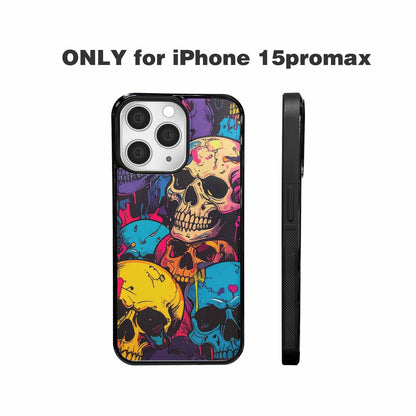 iPhone 15 Pro Max Case — 1000s Of Skulls Digital Camo Drip, Original Design Phone Case