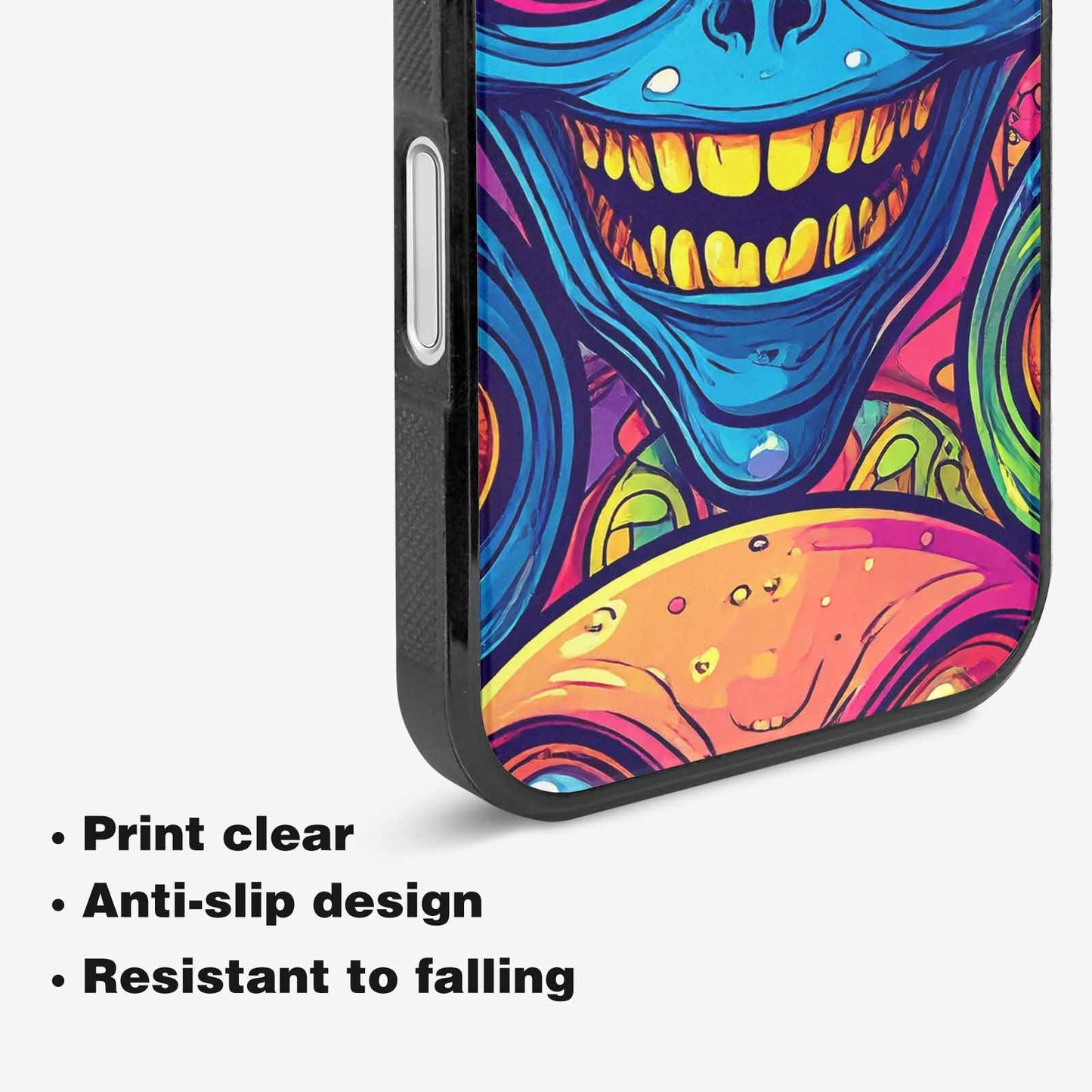 iPhone 16 Case — Alien Ufo Cartoon Art Pattern Groovy, Custom Art Phone Cover