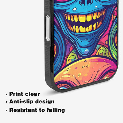 iPhone 16 Case — Alien Ufo Cartoon Art Pattern Groovy, Custom Printed Phone Case