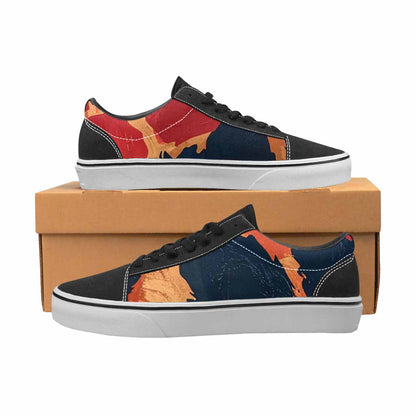 MEN'S Leopard Wallpaper Print Canvas Lace-Up Aesthetic Custom Sneakers