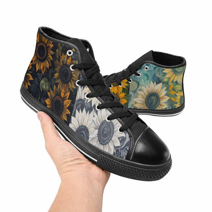 WOMEN'S Blend Melt Them High Top Canvas Vibrant Chaos Custom Shoes