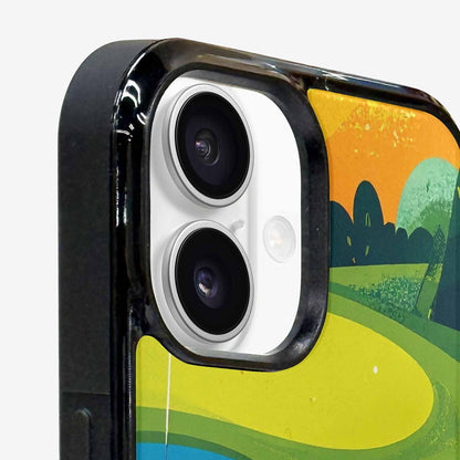 iPhone 16 Case — Golf Cartoon Art Pattern, Custom Phone Case