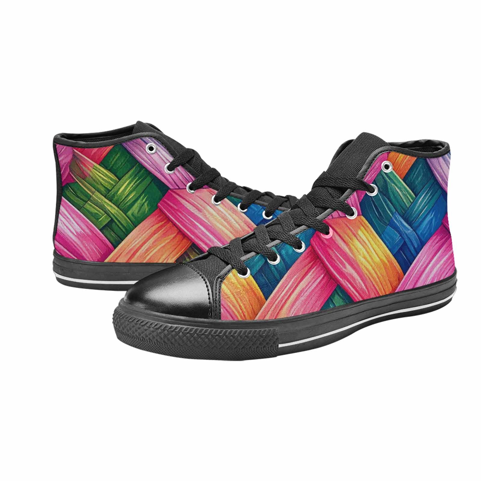MEN'S Polysexual Flag Color High Top Canvas Dark Academia Custom Shoes