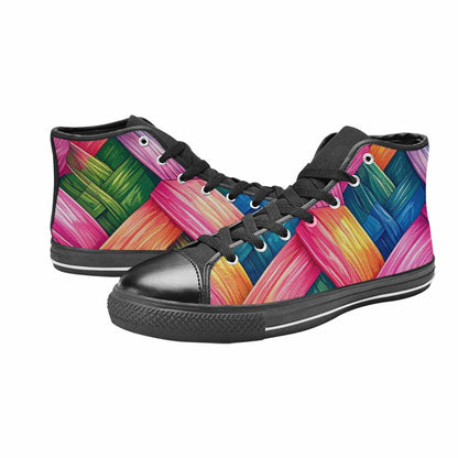 MEN'S Polysexual Flag Color High Top Canvas Dark Academia Custom Shoes