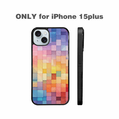 iPhone 15 Plus Case — Color Gradient Fade Pattern Hundreds Of, Custom Art Phone Cover