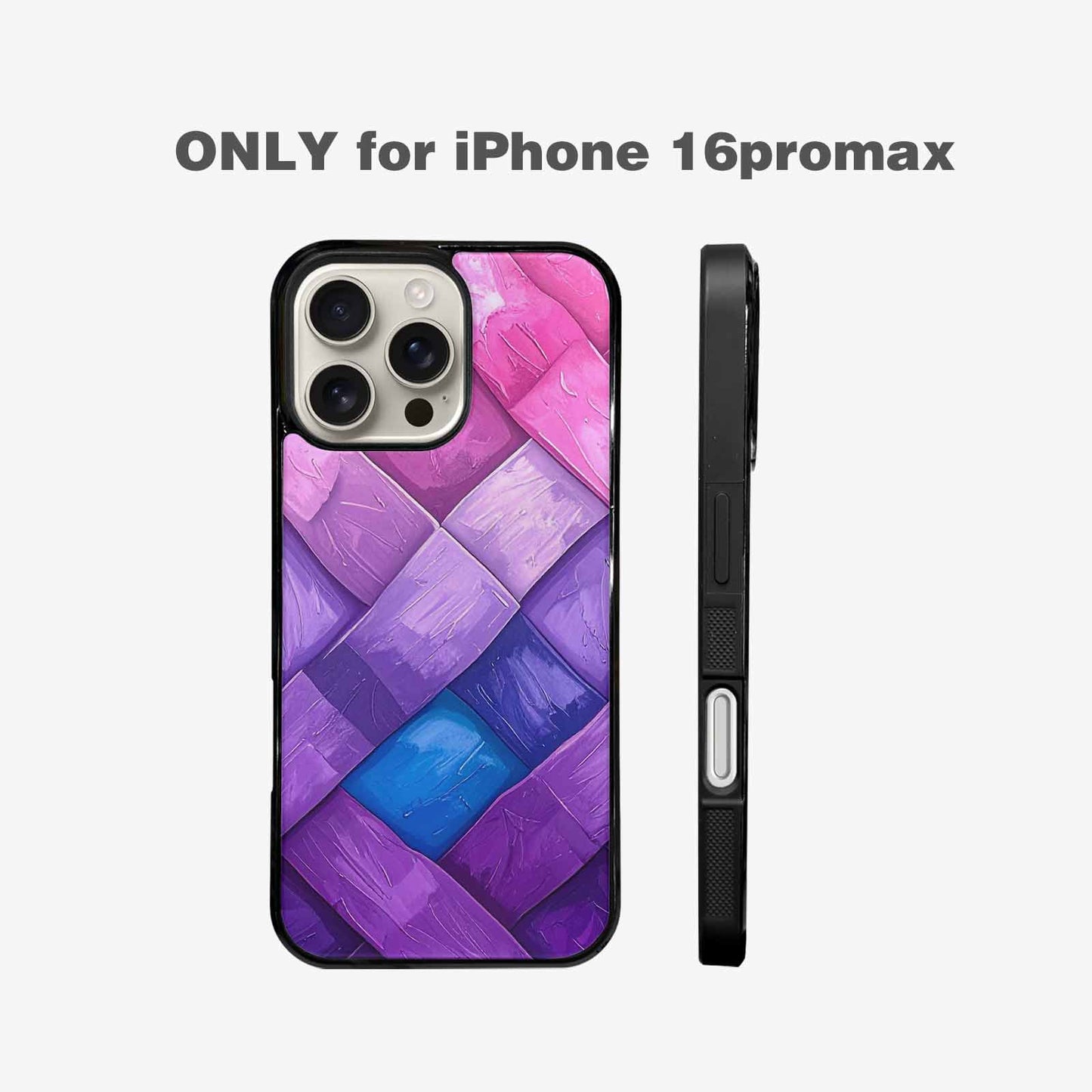 iPhone 16 Pro Max Case — Bisexual Flag Color Theme Small Rainbow, Custom Printed Phone Case