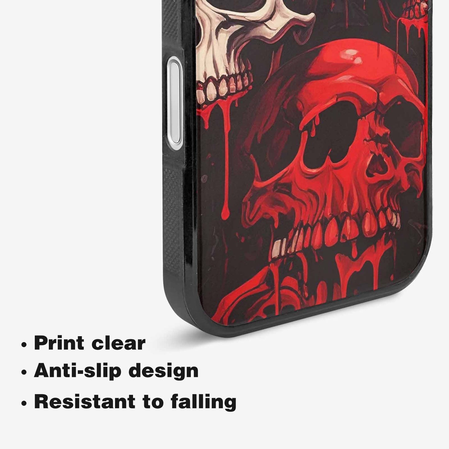 iPhone 16 Plus Case — 1000\'s Of Skulls Overlapping Eachother Everywhere, Custom Designed Case Cover