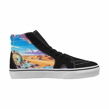 WOMEN'S Surrealist Desert Dreamscape High Top Canvas Grunge Custom Sneakers