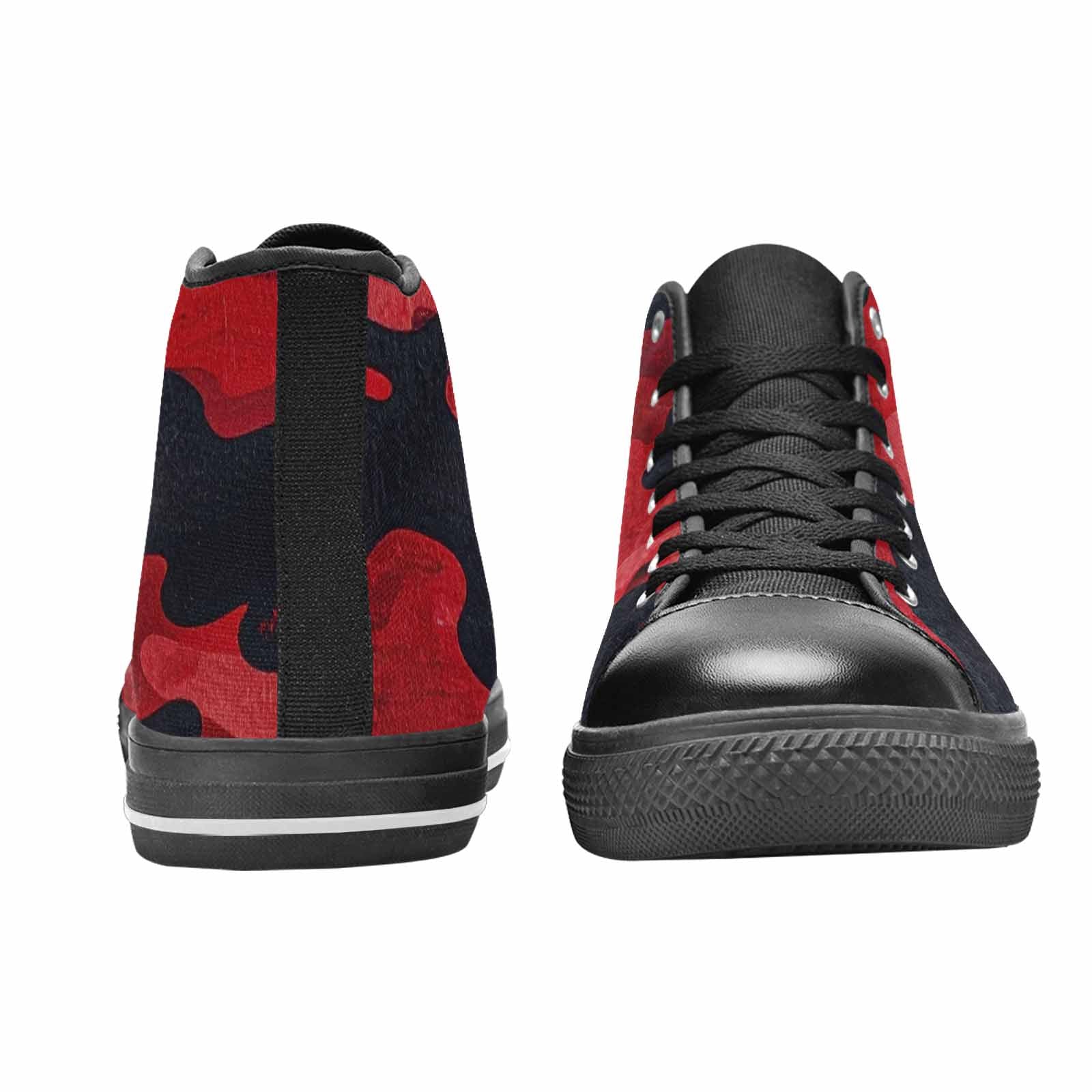 WOMEN'S Tactical Camo Red Black High Top Canvas Aesthetic Sneakers