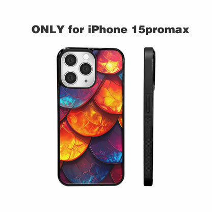 iPhone 15 Pro Max Case — Snake Print Dark Seamless Pattern Vibrant, Customized Protective Case