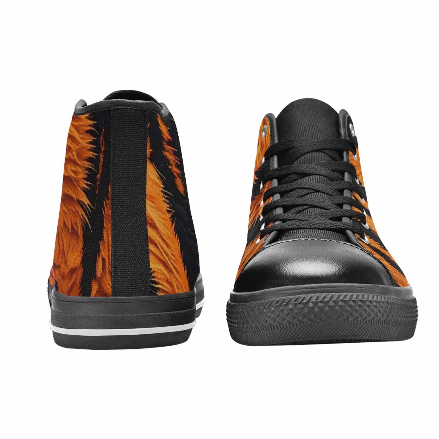 MEN'S Bold Tiger Stripe High Top Canvas Y2K Shoes