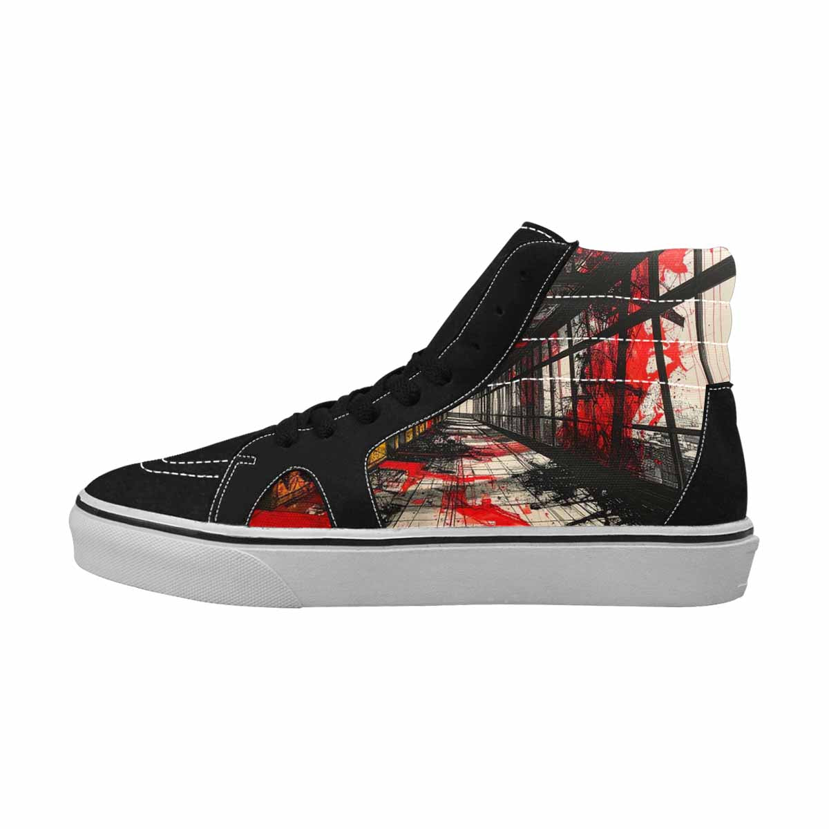 MEN'S Liminal Space Fragment High Top Canvas Neon Fantasy Custom Shoes