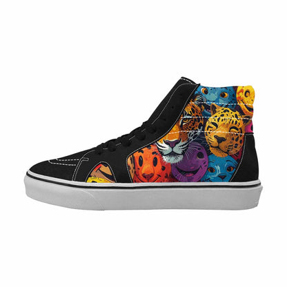 MEN'S Smiley Faces High Top Canvas Aesthetic Custom Shoes