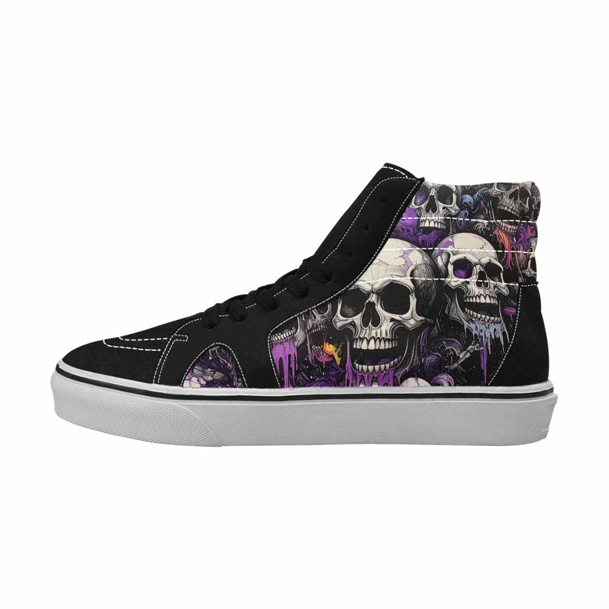 MEN'S Rainbow From Skull S High Top Canvas Y2K Custom Shoes