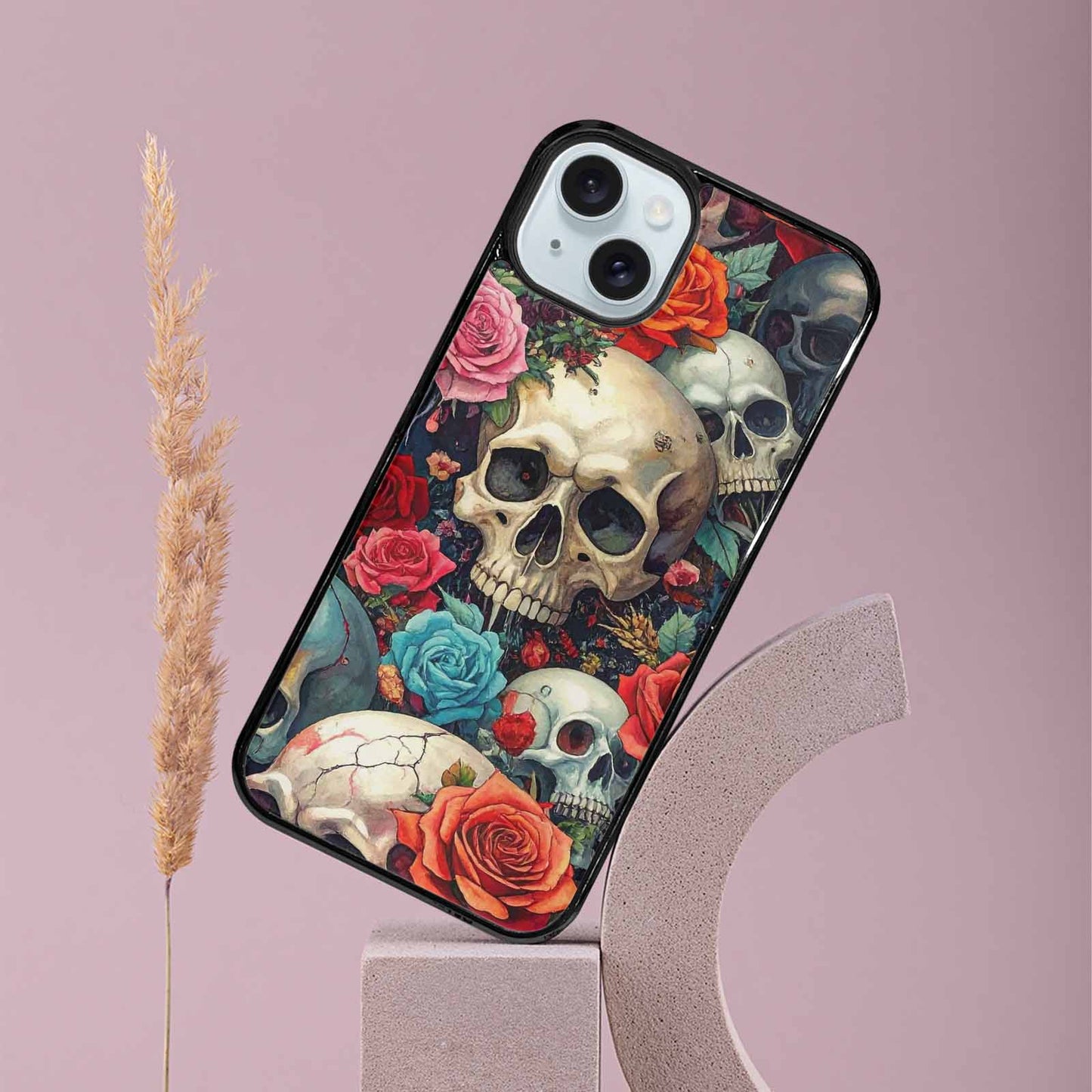 iPhone 15 Plus Case — Skulls And Rosesmelting Skulls A Aor, Customized Protective Case