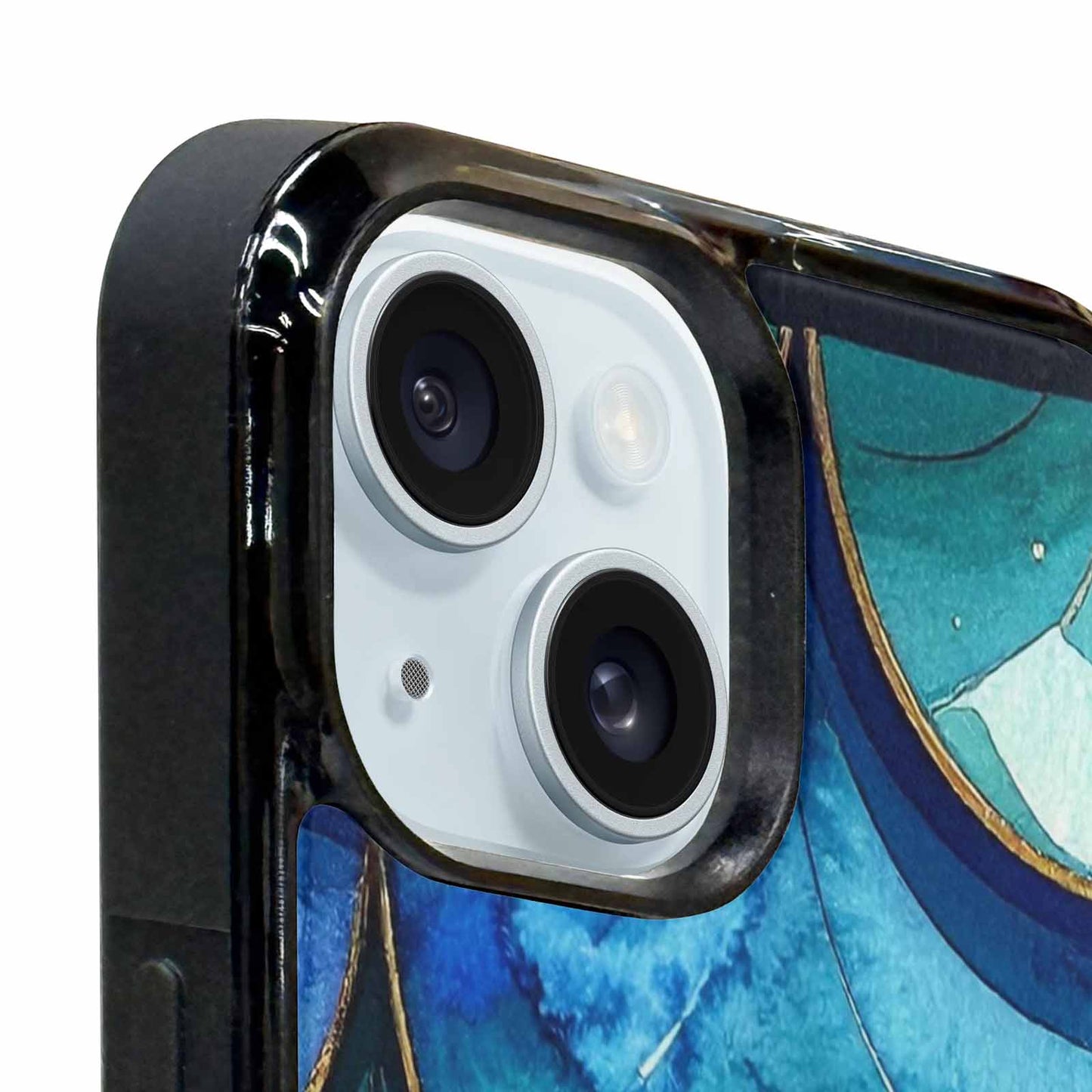 iPhone 15 Plus Case — Mermaid Scale Art Pattern, Customized Protective Case