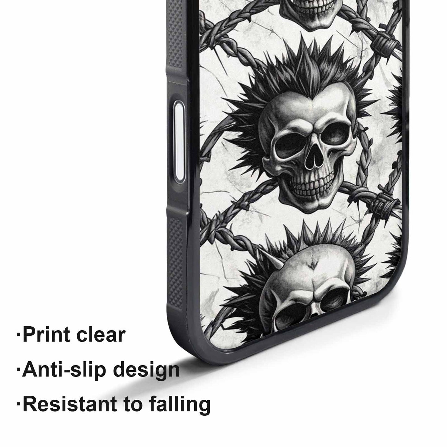iPhone 17 Pro Max Case — Skull Dark Art Gothic Print Gothic, Custom Made Phone Cover