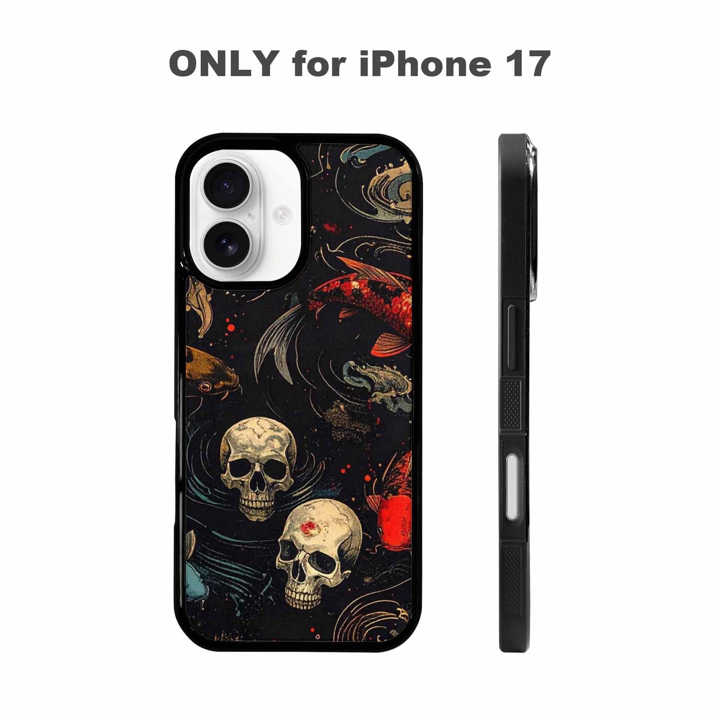 iPhone 17 Case — Skull Dark Art Gothic Print Gothic, Unique Phone Case Design
