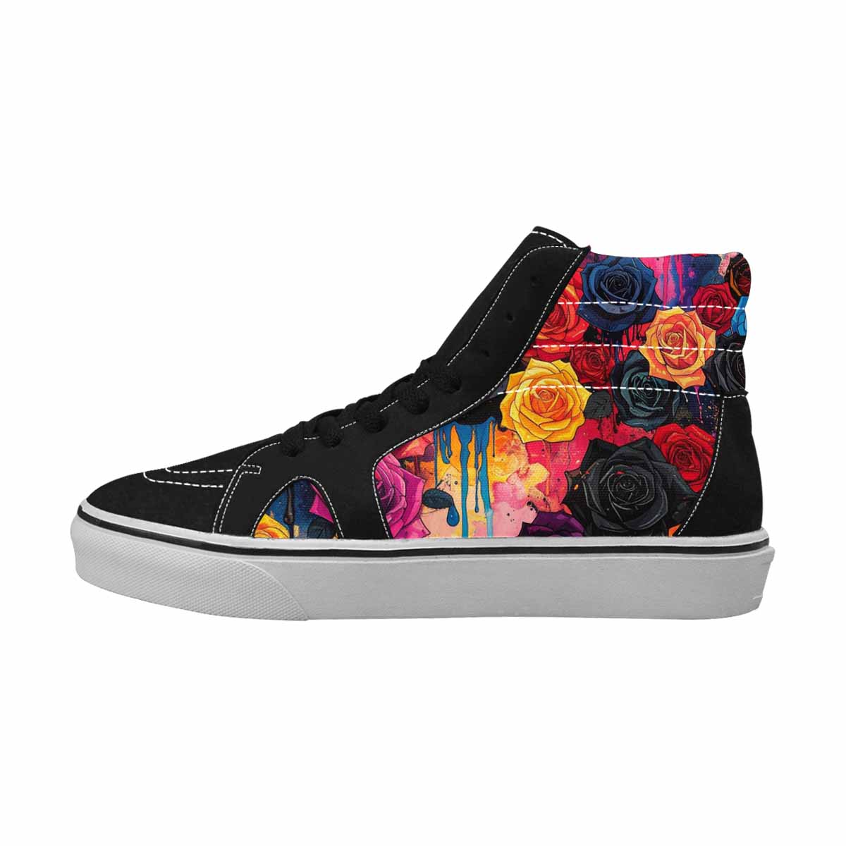 MEN'S Gothic Rose High Top Canvas Melting Art Sneakers