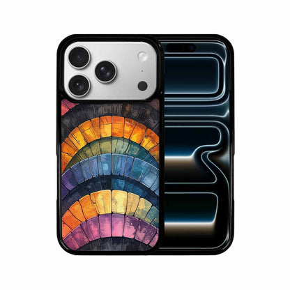 iPhone 17 Pro Case — Metallic Reptile Rainbow Arc Original Art, Custom Made Phone Cover