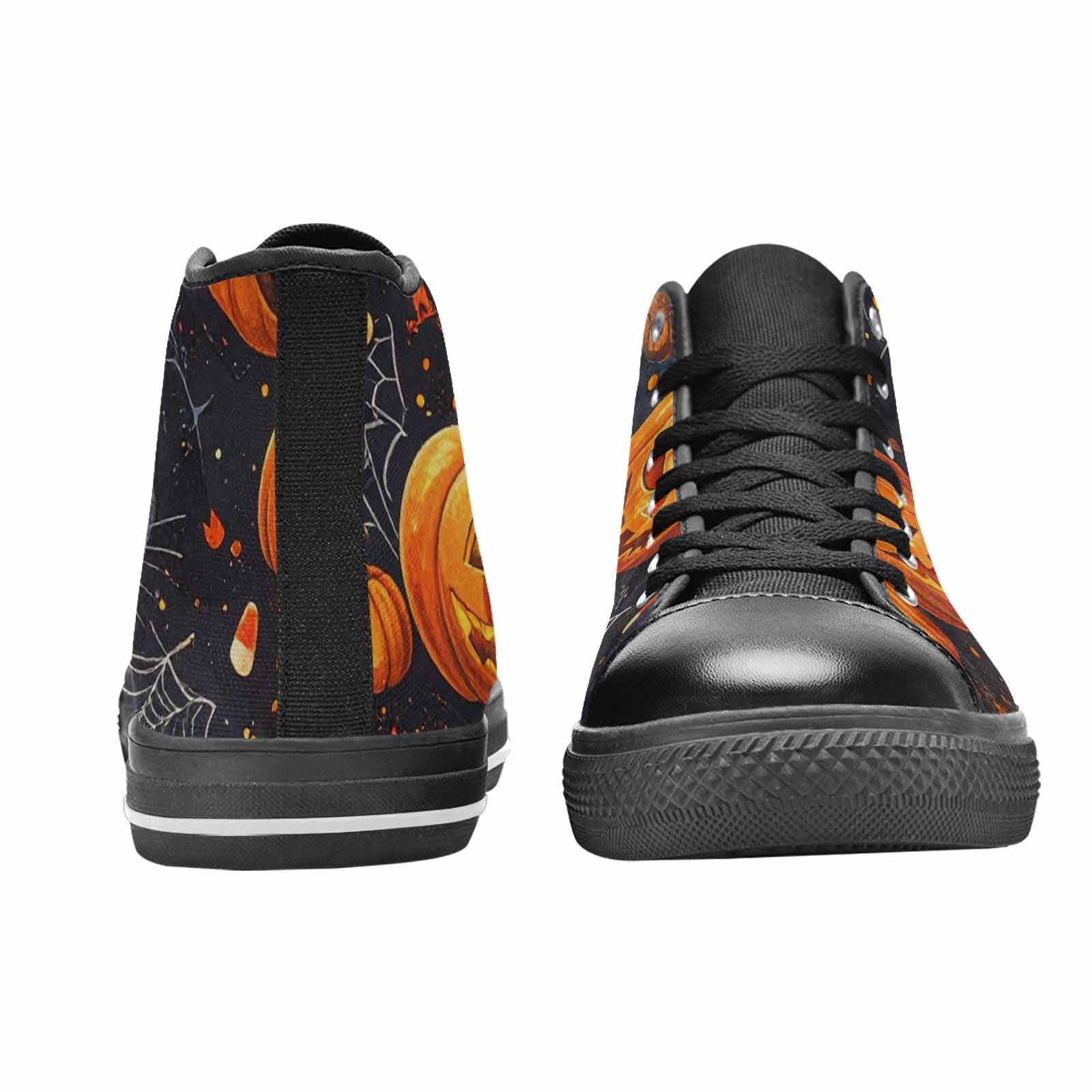 WOMEN'S Halloween High Top Canvas Wallpaper Art Custom Shoes