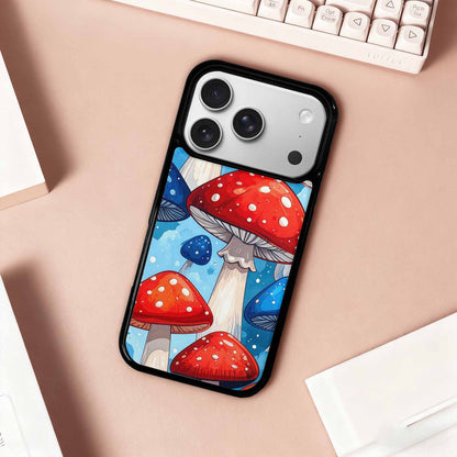 iPhone 17 Pro Case — Vivid Winter Mushroom Seamless Cartoon Cute, Custom Print Case Cover