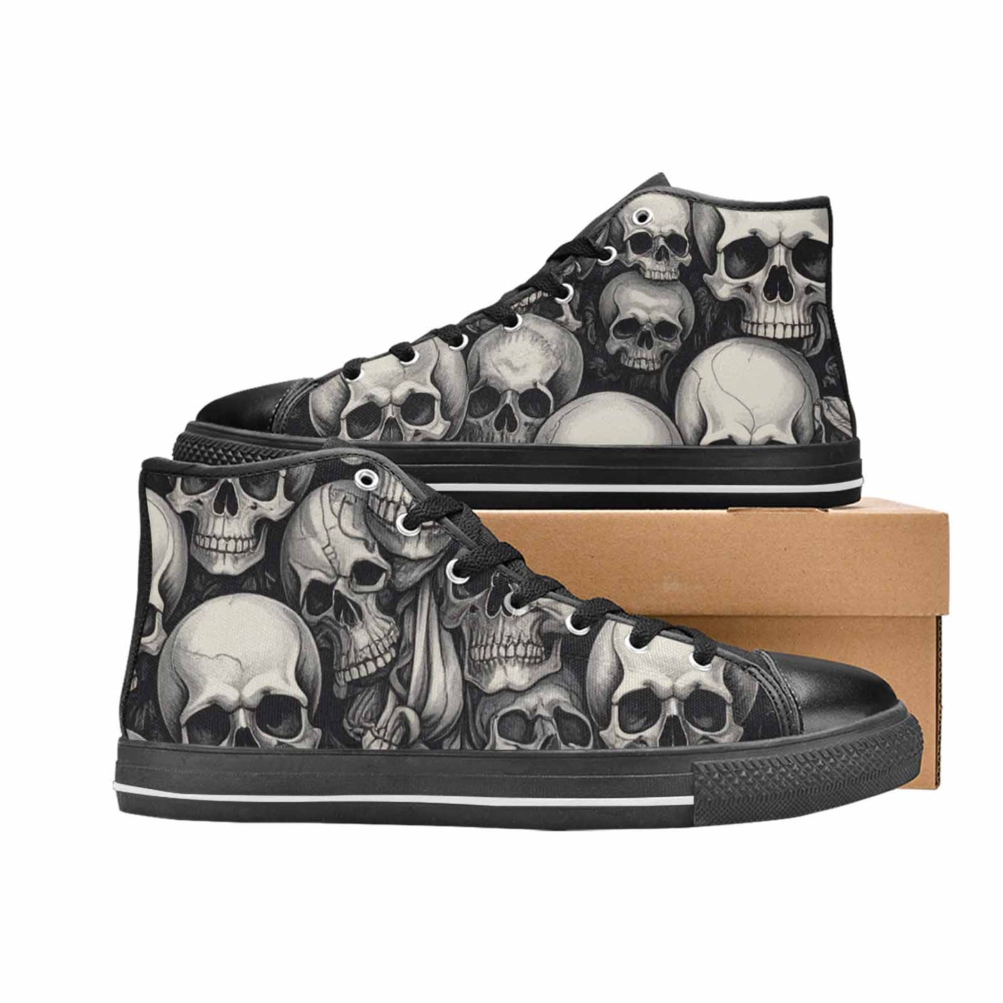 WOMEN'S Skulls - Classic High Top Canvas Vivid Shoes