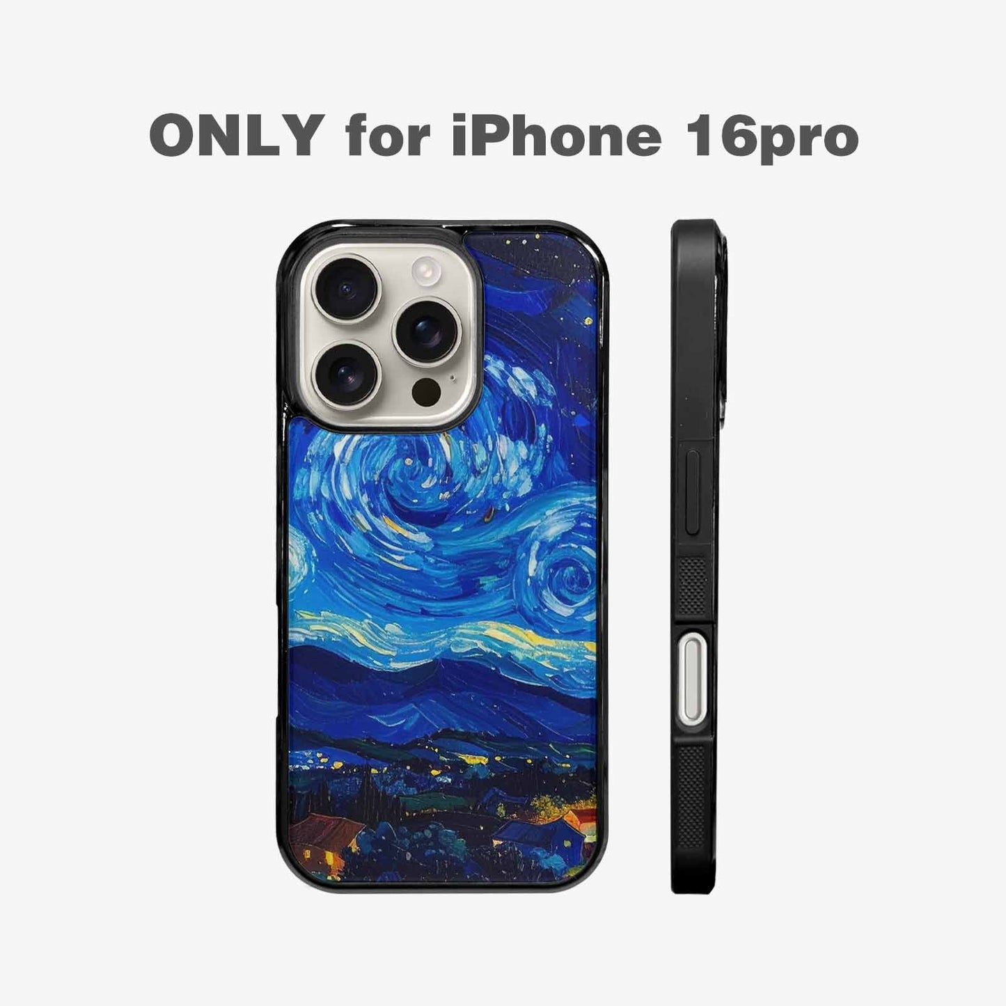 iPhone 16 Pro Case — Starry Night Van Gogh Paint Art, Custom Made Phone Cover