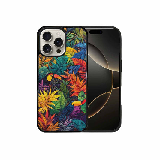 iPhone 16 Pro Max Case — Toucan Jungle Toucan Jungle Pattern Hundreds, Custom Printed Phone Case