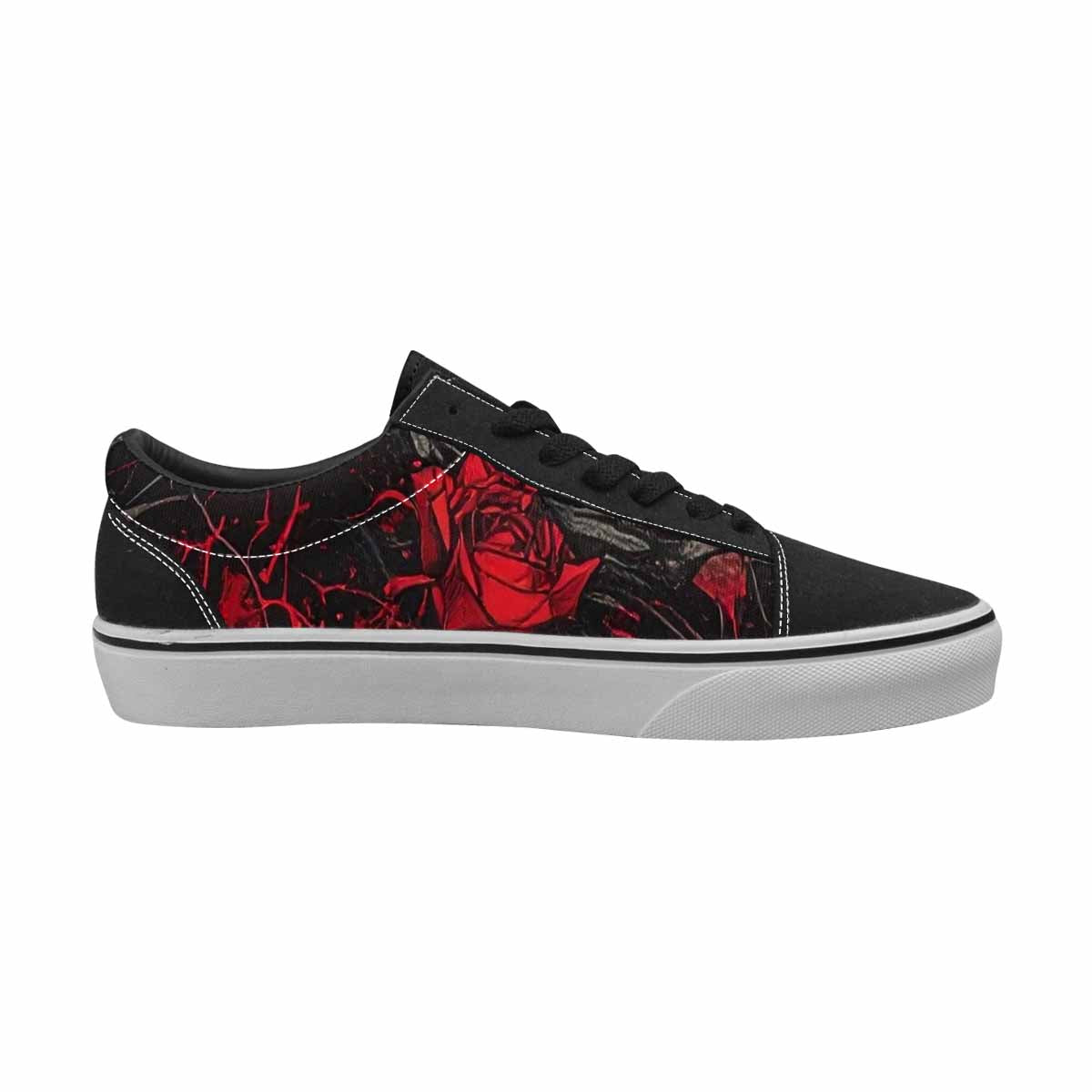 WOMEN'S Skull Roses Lace-Up Canvas Aesthetic Shoes