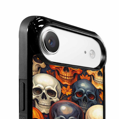 iPhone 17 Air Case — Skulls Halloween Orange Black Small Gothic, Custom Print Case Cover