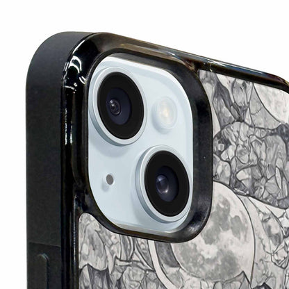 iPhone 15 Case — Wolves Everywhere Collage Overlap Small Wolf, Unique Phone Case Design