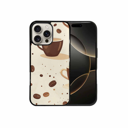 iPhone 16 Pro Max Case — Coffee Cup And Bean Pattern Seamless, Unique Phone Case Design