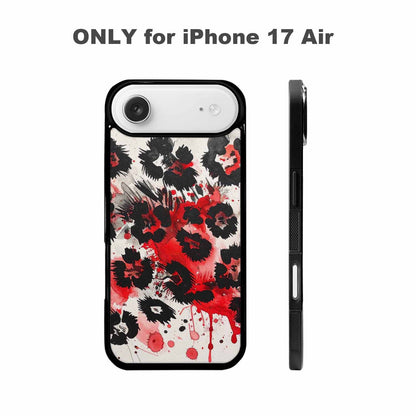 iPhone 17 Air Case — Animal Print Black Red Ink Animal, Custom Phone Case