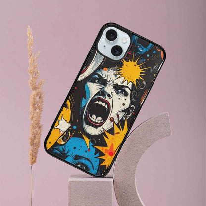 iPhone 15 Plus Case — Comic Book Scream Comic Book Scream, Custom Designed Case Cover