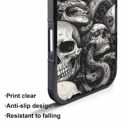 iPhone 17 Pro Max Case — Skull Dark Art Gothic Print Gothic, Customized Protective Case
