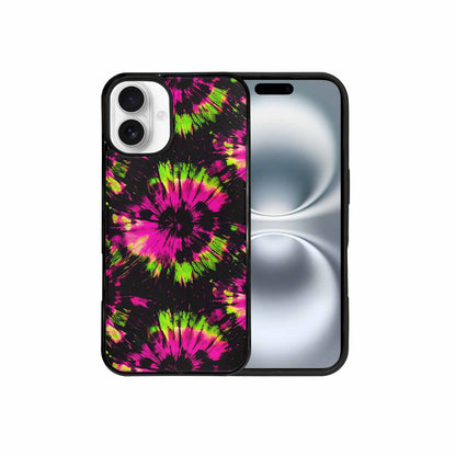iPhone 16 Plus Case — Acid Wash Tie Dye Neon, Custom Phone Case