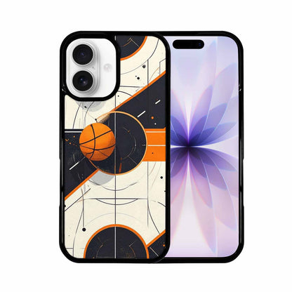 iPhone 17 Case — Basketball Pattern, Court Lines Original Art, Unique Phone Case Design
