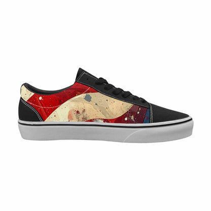 WOMEN'S American Flag Stars Canvas Lace-Up Dark Academia Custom Shoes
