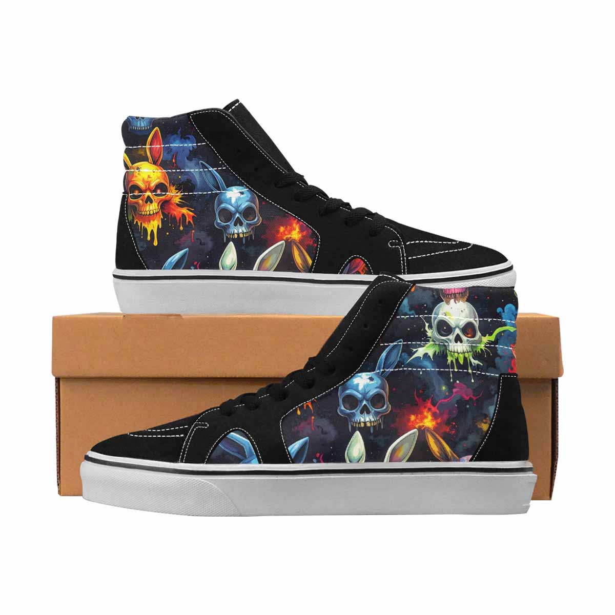 MEN'S Skulls High Top Canvas Statement Dreamcore Customized Sneakers