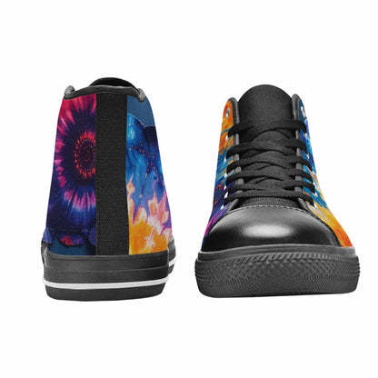 MEN'S Tie Dye Mixed Style High Top Canvas Dark Academia Custom Sneakers