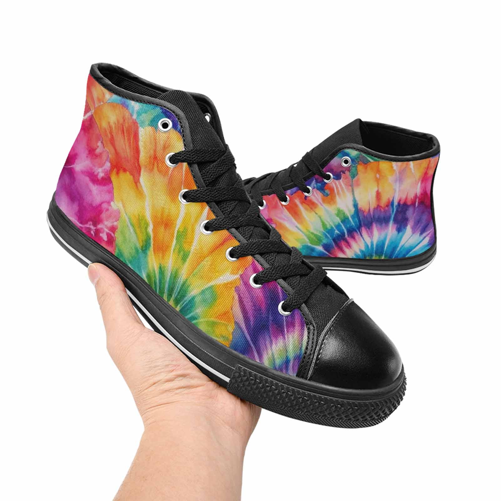 MEN'S Tie Dye Swirl High Top Canvas Aesthetic Shoes