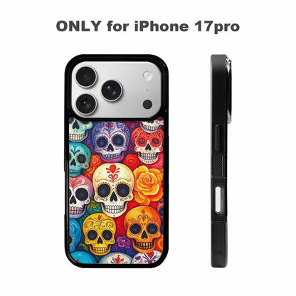 iPhone 17 Pro Case — Small Skull Pattern Randomly Varying Gothic, Custom Designed Case Cover
