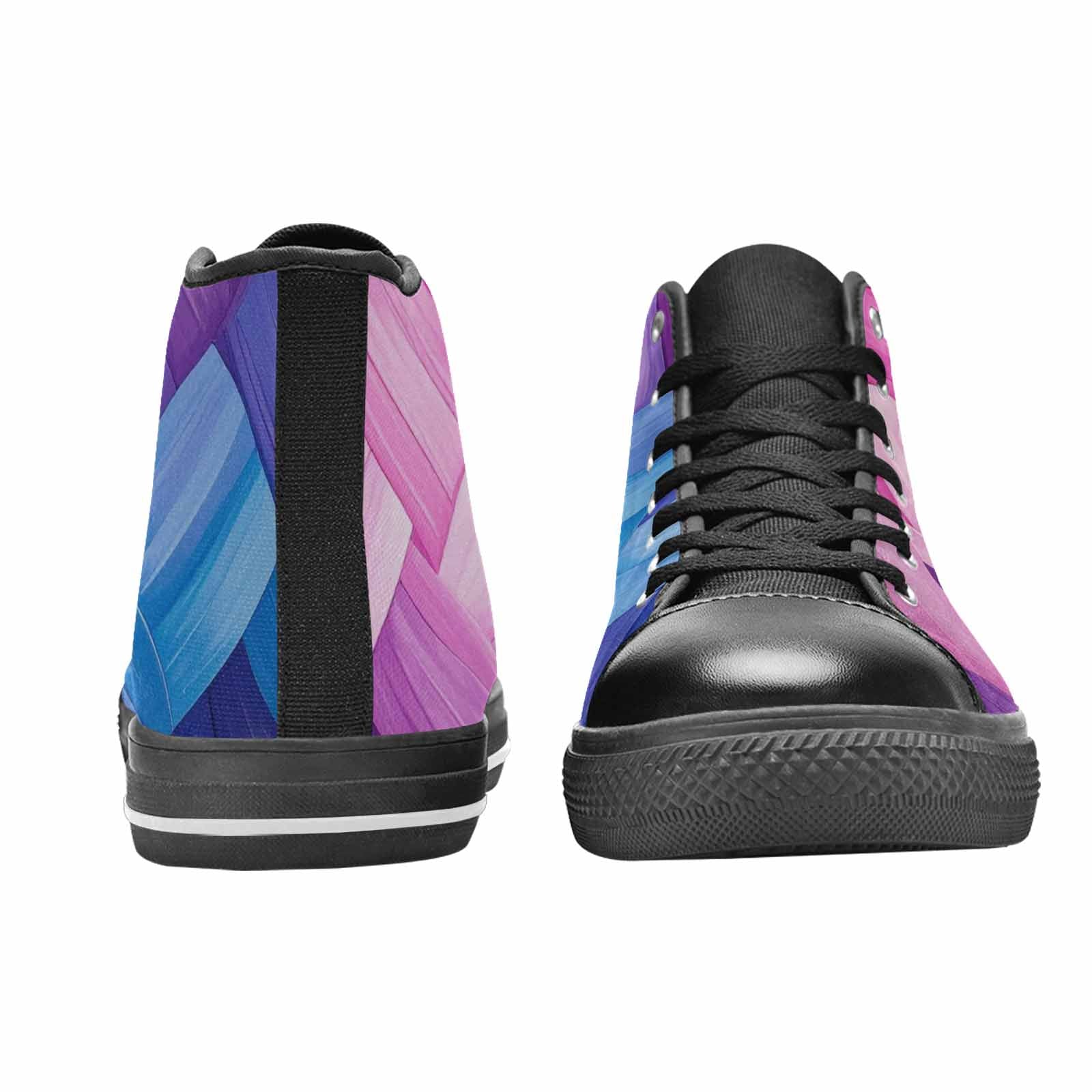 MEN'S Bisexual Flag Color High Top Canvas Grunge Sneakers