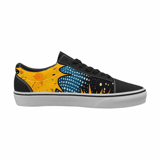 WOMEN'S Comic Book Halftone Canvas Lace-Up Neon Fantasy Custom Sneakers