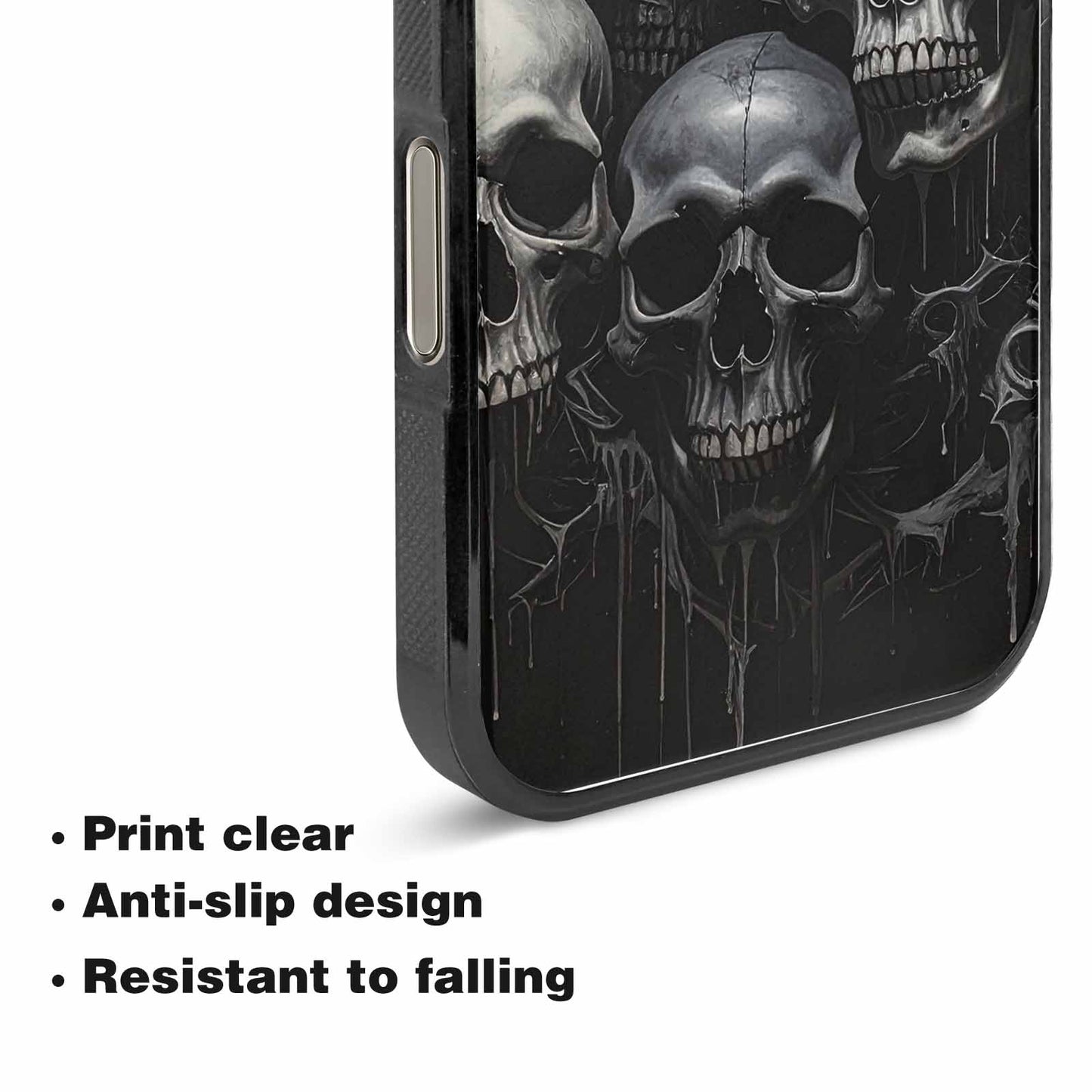 iPhone 15 Pro Max Case — Grey Dark Black And Grey Tones, Custom Phone Case