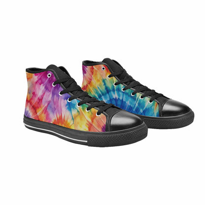 MEN'S Tie Dye Swirl High Top Canvas Grunge Sneakers