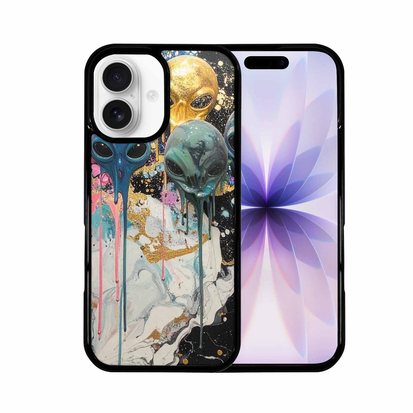 iPhone 17 Case — Aliens Marblemelting Aliens Pa Alien Scifi, Custom Printed Phone Case