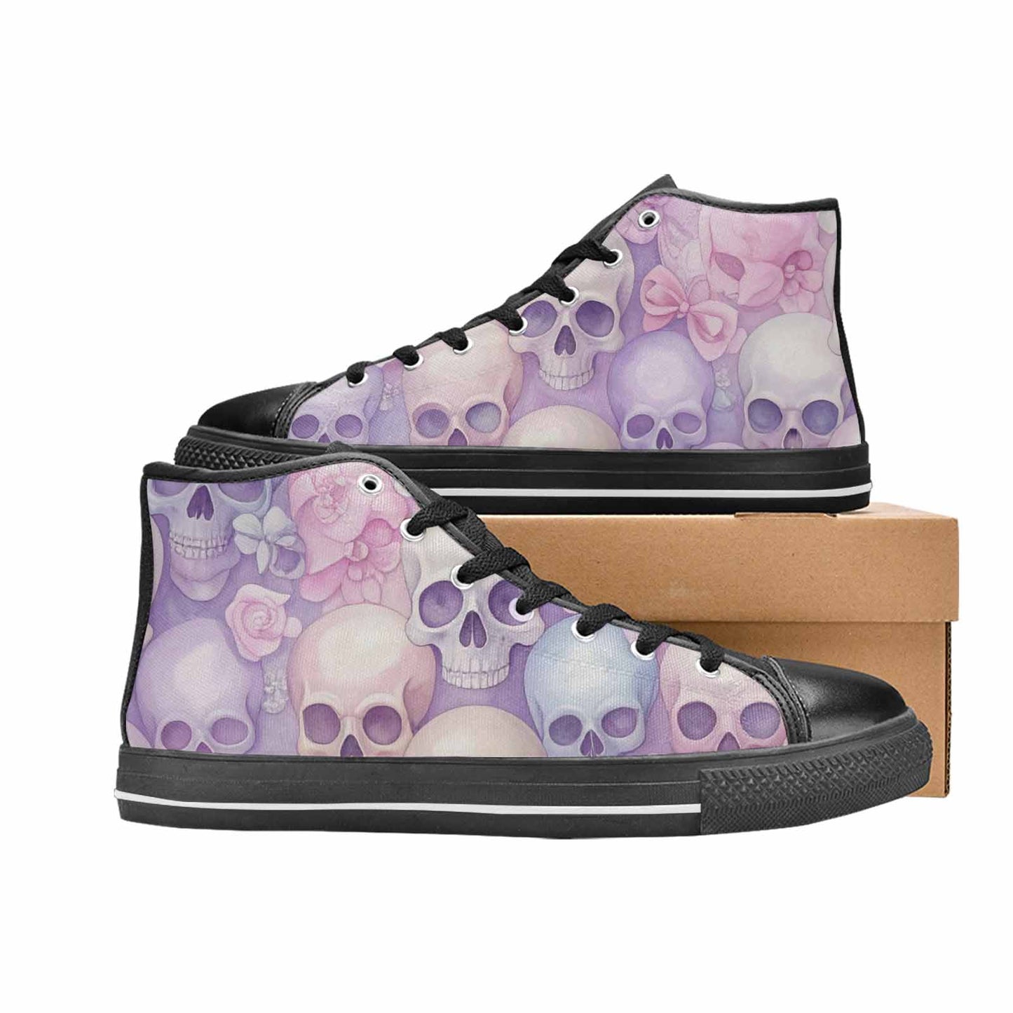 MEN'S Skulls - Pastel High Top Canvas Surreal Shoes